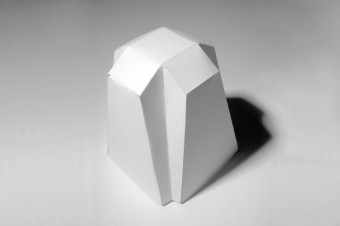 A model folded from paper was the origin of this design.