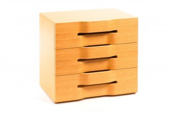 A cabinet with queues from the era of Scandinavian design.